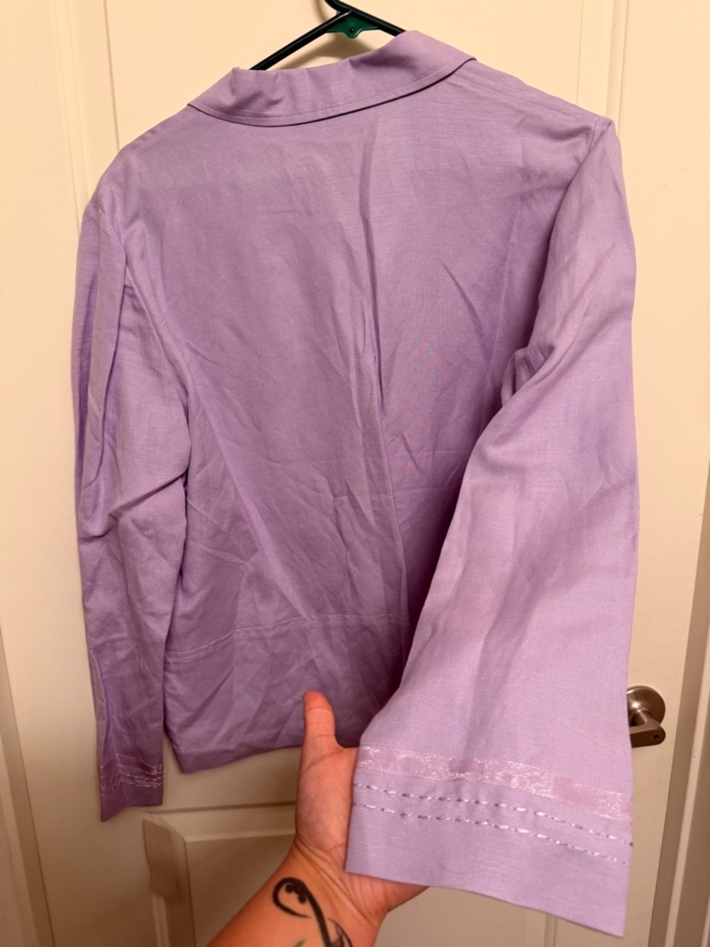First Issue Lavender Button-Front Blazer Jacket - Picture 2 of 4
